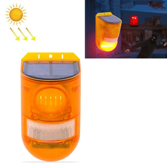129dB Solar Alarm Light Human Body Induction Alarm Farm Anti-theft Drive Object Sound and Light Alarm Light, Style:N911E English - Alarm System by buy2fix | Online Shopping UK | buy2fix