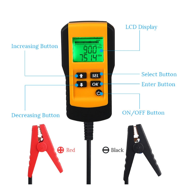 AE300 Car 12V Digital Battery Tester Analyzer - Electronic Test by buy2fix | Online Shopping UK | buy2fix