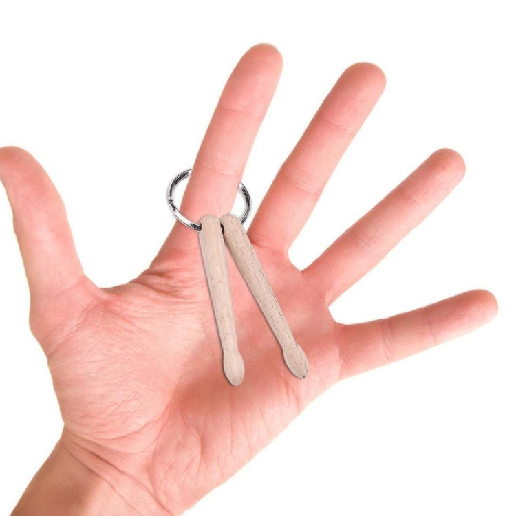 3 PCS Mini Drumsticks Keychain Beech Drum Sticks Percussion Music Gift(Double) by buy2fix