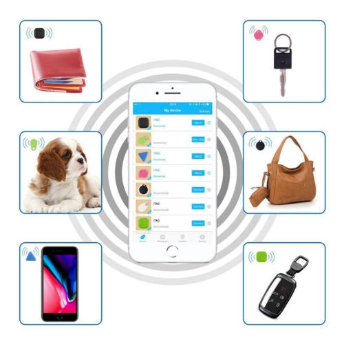 Pet Child Wallet Alarm Key Finder Mini Tag Smart Tracker Bluetooth Locator Alarm Auto Car Pets Kids Motorcycle Trackers(White) - Pet Tracker by buy2fix | Online Shopping UK | buy2fix