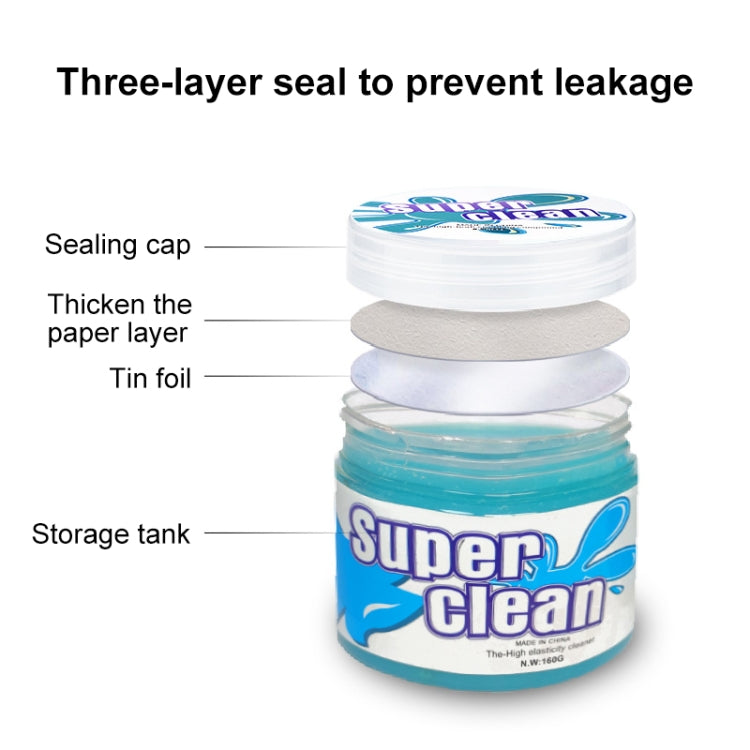 Car Clean Glue Gel Sticker (Sky Blue) by buy2fix