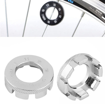 Bicycle spoke wrench tool 8 Way Cycling Wheel Rim Spanner Wrench Repair Tool Accessories(Silver) - Maintenance tools by buy2fix | Online Shopping UK | buy2fix