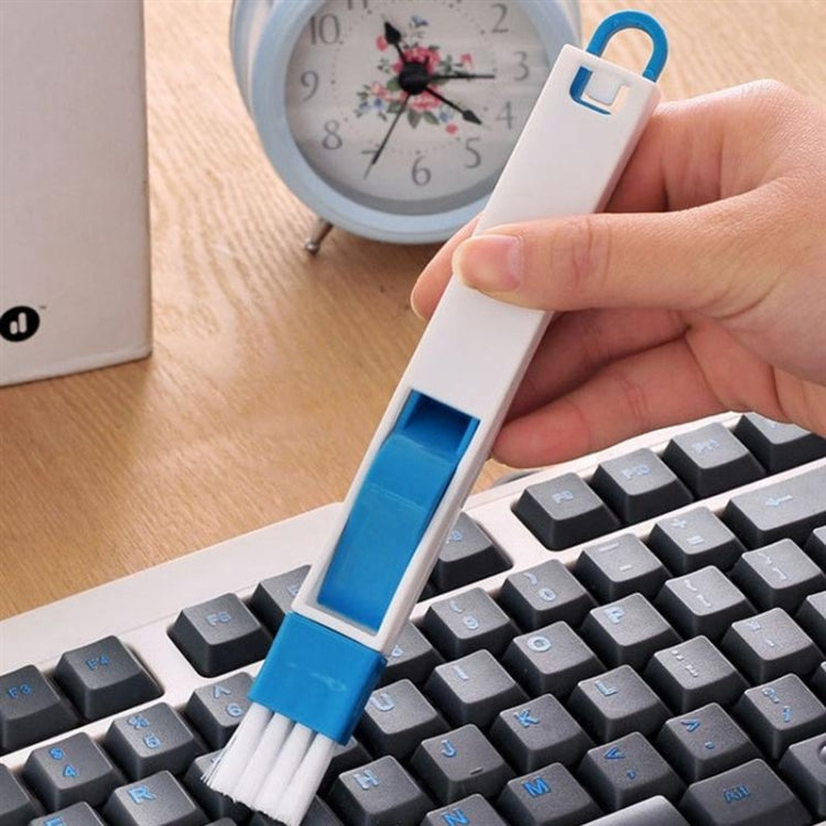 2 PCS  Mini Cleaning Brush with Detachable Dustpan for Window Groove Keyboard Corner Crannies(Blue) - Sponges, Cloths & Brushes by buy2fix | Online Shopping UK | buy2fix