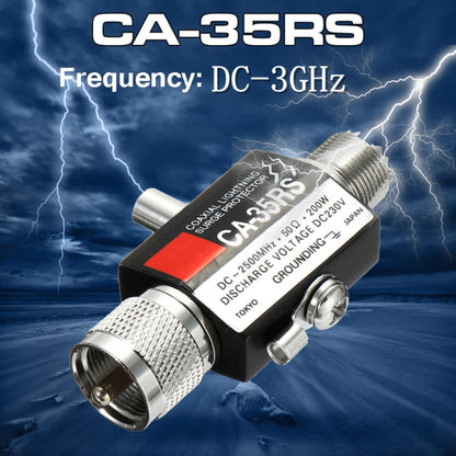 CA-35RS PL259 SO239 Walkie Talkie Radio Repeater Coaxial Lightning Antenna Surge Protector - Video Balun by buy2fix | Online Shopping UK | buy2fix