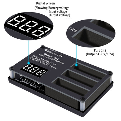 Micro USB Triple Battery Charger for Insta360 ONE X Panoramic Camera(Eu Plug) - Others by buy2fix | Online Shopping UK | buy2fix