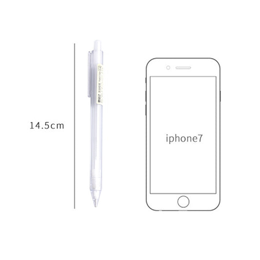 2 PCS Activity Pencil Frosted Transparent Hexagon Pen Student Pencil, Refill:0.5mm, Lead Hardness:2B by buy2fix