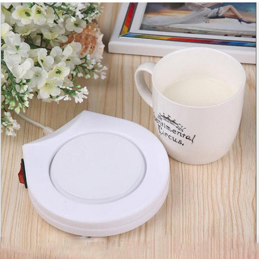 Beverage Heater Tray Pad Milk Tea Coffee Mug Hot Drinks Cup Heater, Shape:Round(White) - Insulation by buy2fix | Online Shopping UK | buy2fix