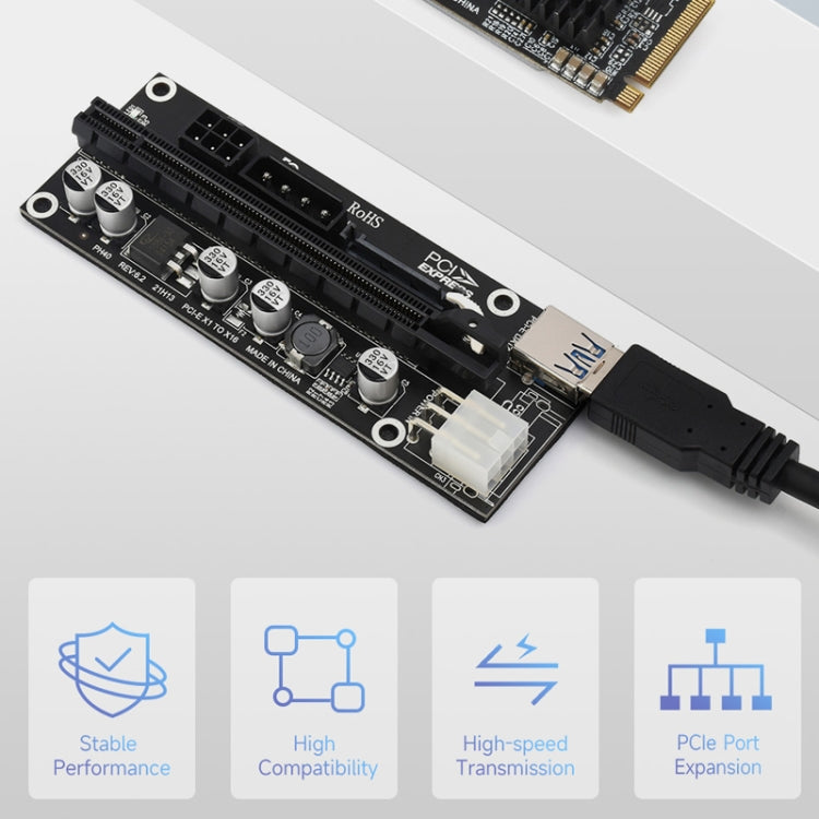 Waveshare PCIe X1 to PCIe X16 Expander, Using With M.2 to PCIe 4-Ch Expander, 24003 by Waveshare
