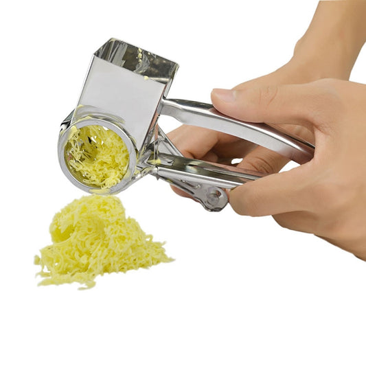 Cheese Grater Rotory Container Stainless Steel Hand-Crank Rotary Shredder with 9-10 holes - Cutter & Peeler by buy2fix | Online Shopping UK | buy2fix