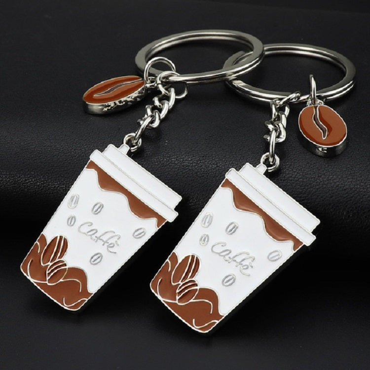 2 PCS Coffee Cup Keychain Creative Metal Pendant Small Gift by buy2fix