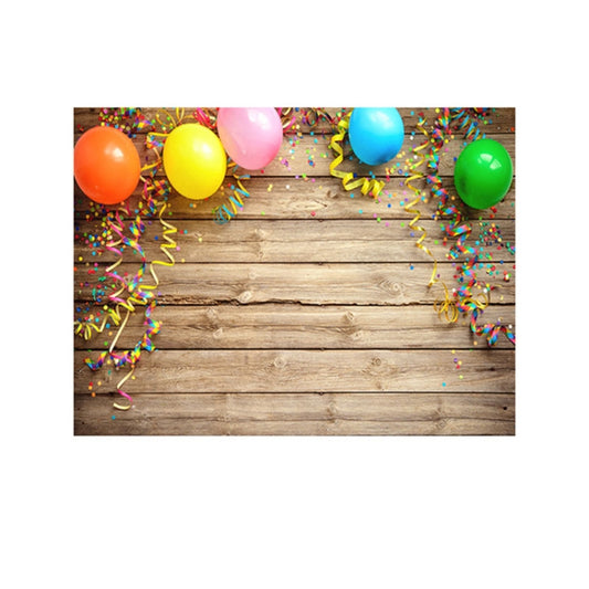 2.1m x 1.5m Wooden Board Balloon Children Birthday Party Cartoon Photography Background - Birthday Party by buy2fix | Online Shopping UK | buy2fix