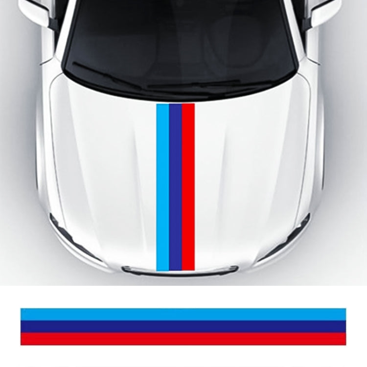Flag Striped Car Hood Vinyl Sticker Body Decal(Tricolor) by buy2fix