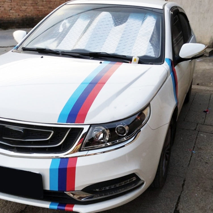 Flag Striped Car Hood Vinyl Sticker Body Decal(Tricolor) by buy2fix