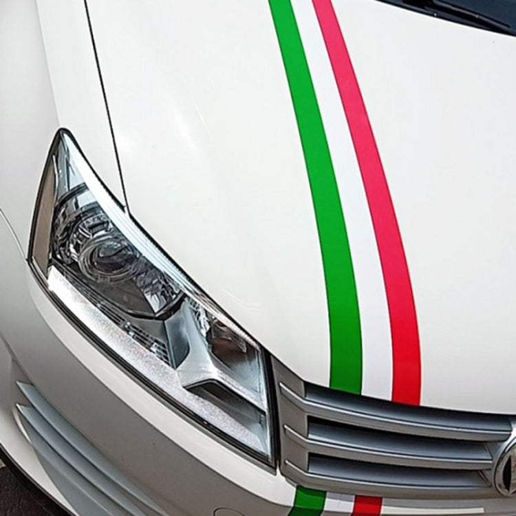 Flag Striped Car Hood Vinyl Sticker Body Decal(italy) by buy2fix