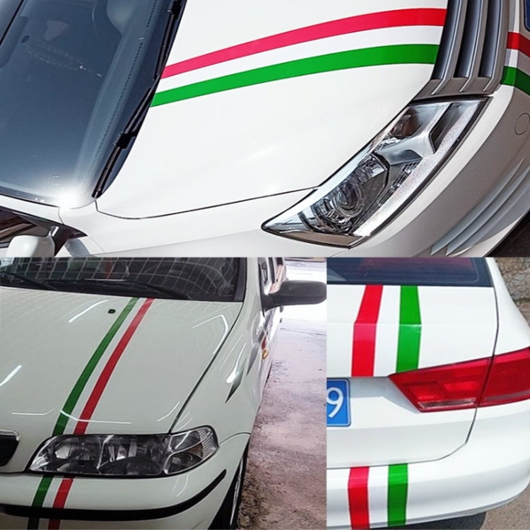 Flag Striped Car Hood Vinyl Sticker Body Decal(italy) by buy2fix
