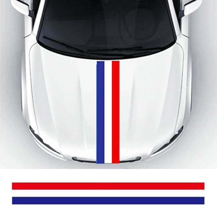 Flag Striped Car Hood Vinyl Sticker Body Decal(france) by buy2fix