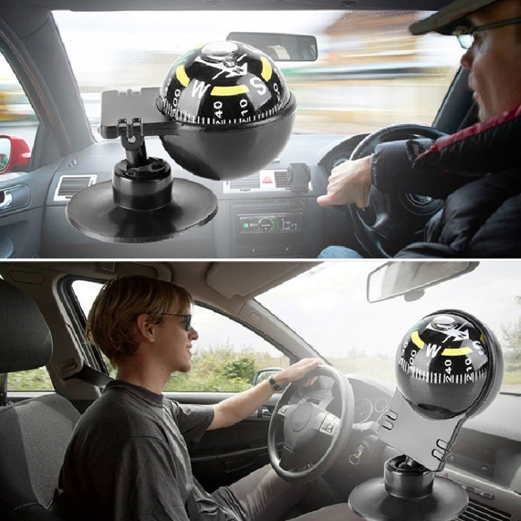 Pocket Ball Compass Instrument Navigation Compass Outdoor Hiking Car Black Compass - Clocks & Car Meters by buy2fix | Online Shopping UK | buy2fix