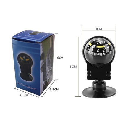 Pocket Ball Compass Instrument Navigation Compass Outdoor Hiking Car Black Compass - Clocks & Car Meters by buy2fix | Online Shopping UK | buy2fix