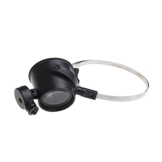 15X LED Lighted Hands-free Eye-Loupe Head Band Watch Repair Magnifier - Glasses Style by buy2fix | Online Shopping UK | buy2fix