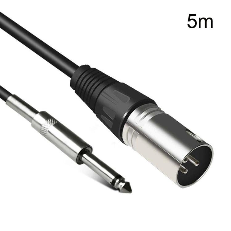 6.35mm Caron Male To XLR 2pin Balance Microphone Audio Cable Mixer Line, Size:5m - Microphone Audio Cable & Connector by buy2fix | Online Shopping UK | buy2fix