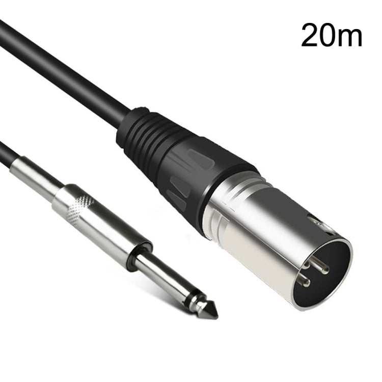 6.35mm Caron Male To XLR 2pin Balance Microphone Audio Cable Mixer Line, Size:20m - Microphone Audio Cable & Connector by buy2fix | Online Shopping UK | buy2fix