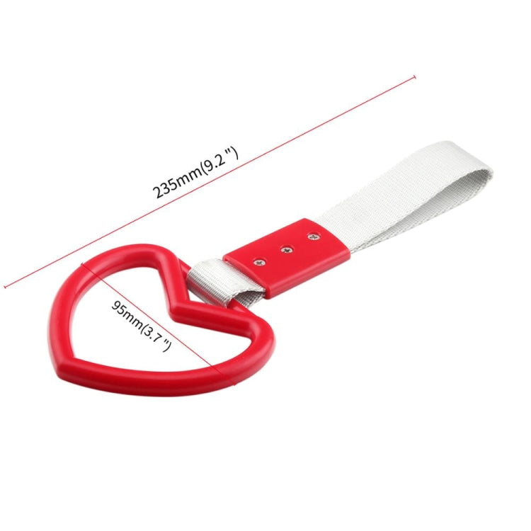 JDM Car Static Belt Decorative Warning Hanging Ring Rear Bumper Warning Ring Car Safety Hand Ring(Heart-Shaped Blue) by buy2fix