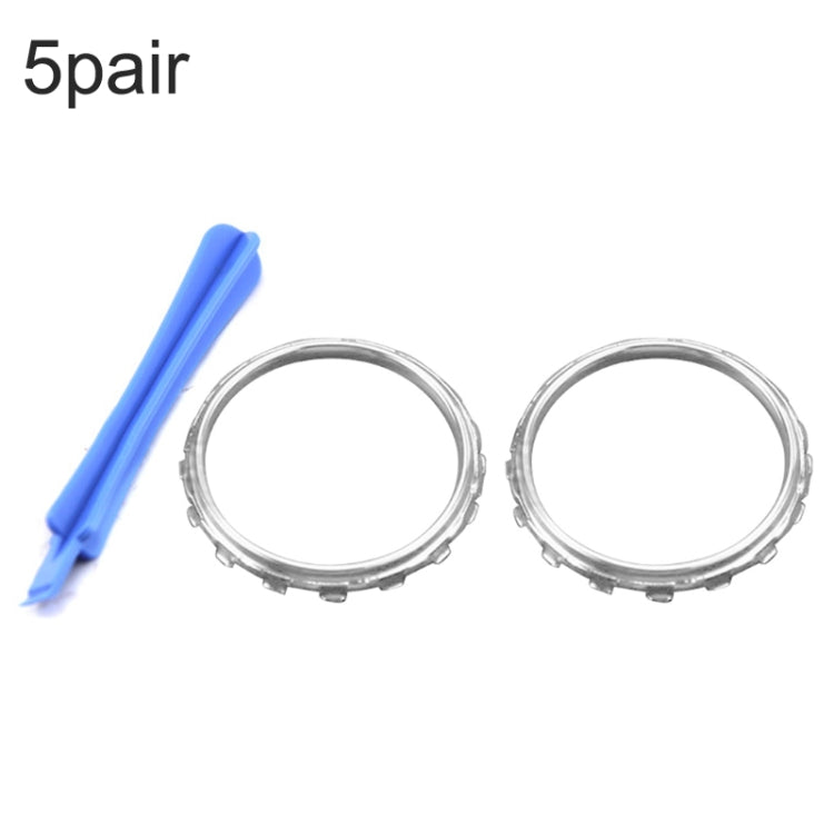 For Xbox One Elite 5pairs 3D Replacement Ring + Screwdriver Handle Accessories, Colour:Silver Plating by buy2fix
