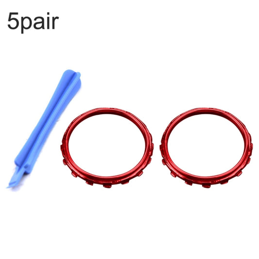 For Xbox One Elite 5pairs 3D Replacement Ring + Screwdriver Handle Accessories, Colour:Red Plating by buy2fix