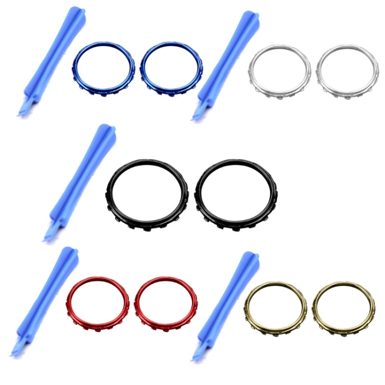 For Xbox One Elite 5pairs 3D Replacement Ring + Screwdriver Handle Accessories, Colour:Blue Plating by buy2fix