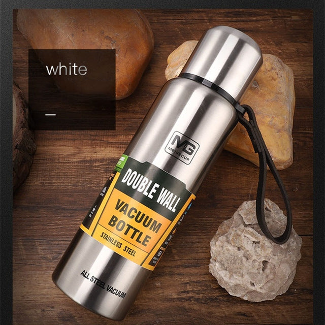 Outdoor Thermos Portable Large Capacity Insulated Cup, Capacity:750ml(Silver) - Vacuum Thermoses & Cups by buy2fix | Online Shopping UK | buy2fix