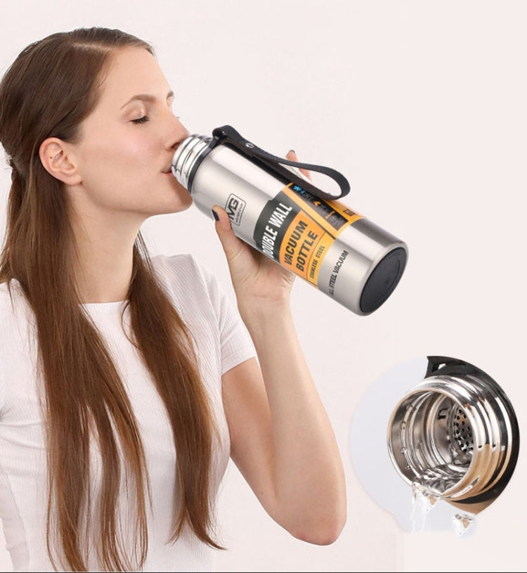 Outdoor Thermos Portable Large Capacity Insulated Cup, Capacity:750ml(Silver) - Vacuum Thermoses & Cups by buy2fix | Online Shopping UK | buy2fix