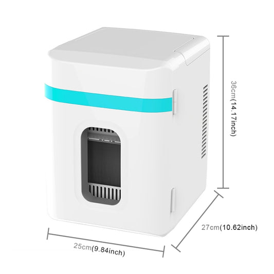 10L Mini Refrigerator Car Home Dual-use Small Dormitory Refrigerator, CN Plug(White Blue) - Refrigerators & Accessories by buy2fix | Online Shopping UK | buy2fix