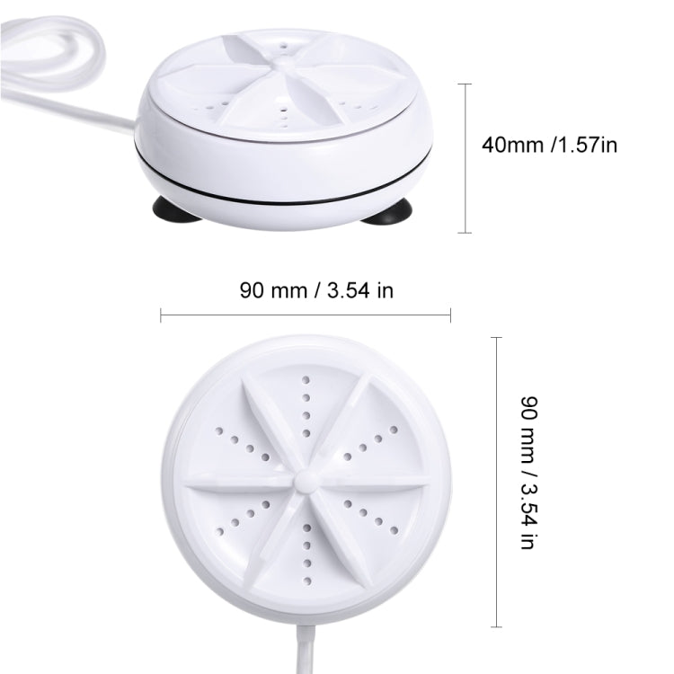 2 in 1 Portable Mini Washing Machine Ultrasonic Turbine Clothes Mini Washer with USB Cable Convenient for Travel - Washing Machines & Accessories by buy2fix | Online Shopping UK | buy2fix