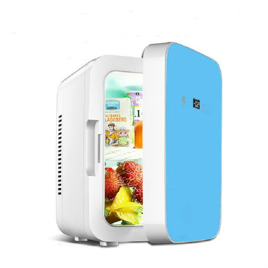 Somate SMT-8L Digital Display Car Home Dual-use Mini Refrigerator, Color:Blue, Specification:CN Plug - Refrigerators & Accessories by buy2fix | Online Shopping UK | buy2fix