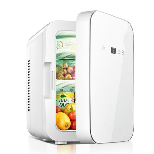 Somate SMT-8L Digital Display Car Home Dual-use Mini Refrigerator, Color:White Tempering Door, Specification:CN Plug - Refrigerators & Accessories by buy2fix | Online Shopping UK | buy2fix
