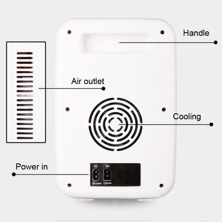 Somate SMT-8L Digital Display Car Home Dual-use Mini Refrigerator, Color:White Tempering Door, Specification:CN Plug - Refrigerators & Accessories by buy2fix | Online Shopping UK | buy2fix