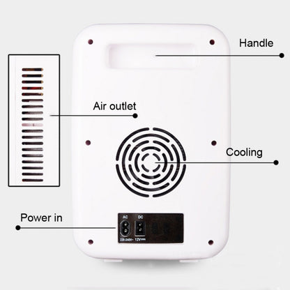 Somate SMT-8L Digital Display Car Home Dual-use Mini Refrigerator, Color:White Tempering Door, Specification:CN Plug - Refrigerators & Accessories by buy2fix | Online Shopping UK | buy2fix