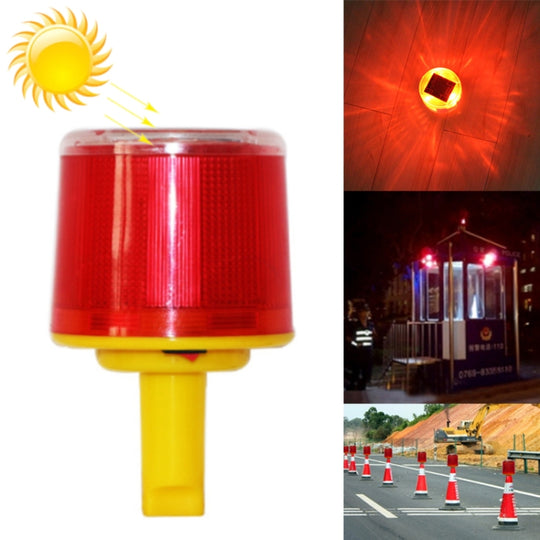 Night Solar Warning Construction Safety Warn Flash Lights Signal Light(Slim handle)