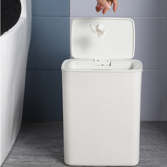 Fully-automatic with Lip Covered Household Living Room Kitchen Bathroom Intelligent Induction Trash Can, Style:Charged Type(White) - Trash Bin & Bags by buy2fix | Online Shopping UK | buy2fix