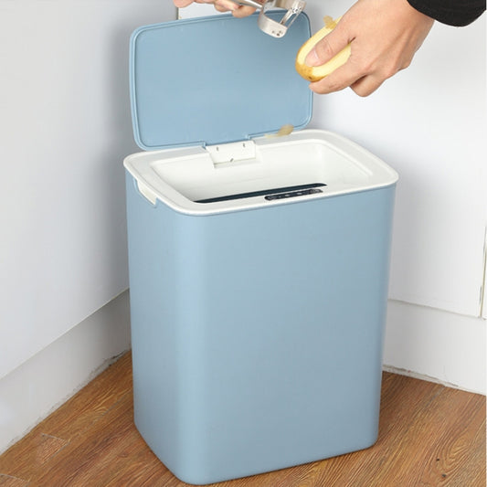 Fully-automatic with Lip Covered Household Living Room Kitchen Bathroom Intelligent Induction Trash Can, Style:Charged Type(Blue) - Trash Bin & Bags by buy2fix | Online Shopping UK | buy2fix