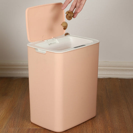 Fully-automatic with Lip Covered Household Living Room Kitchen Bathroom Intelligent Induction Trash Can, Style:Charged Type(Pink) - Trash Bin & Bags by buy2fix | Online Shopping UK | buy2fix