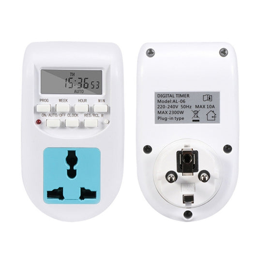 AL-06  220-240V  Digital Timer  Switch Socket, EU Plug - Energy Saving Timer Socket by buy2fix | Online Shopping UK | buy2fix