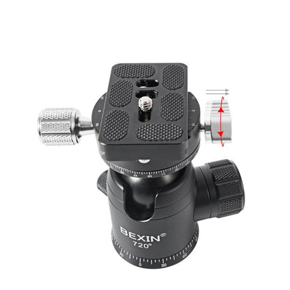 BEXIN 720 Degree Rotation Panoramic Aluminum Alloy Tripod Ball Head with Quick Release Plate - Tripod Heads by BEXIN | Online Shopping UK | buy2fix