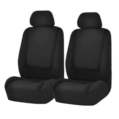 Universal Car Seat Cover Polyester Fabric Automobile Seat Covers Car Seat Cover Vehicle Seat Protector Interior Accessories 4pcs Set Black by buy2fix
