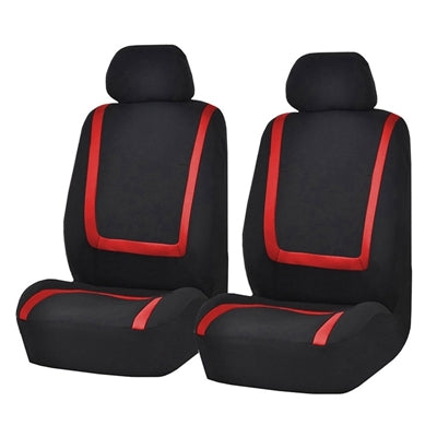 Universal Car Seat Cover Polyester Fabric Automobile Seat Covers Car Seat Cover Vehicle Seat Protector Interior Accessories 4pcs Set Red by buy2fix