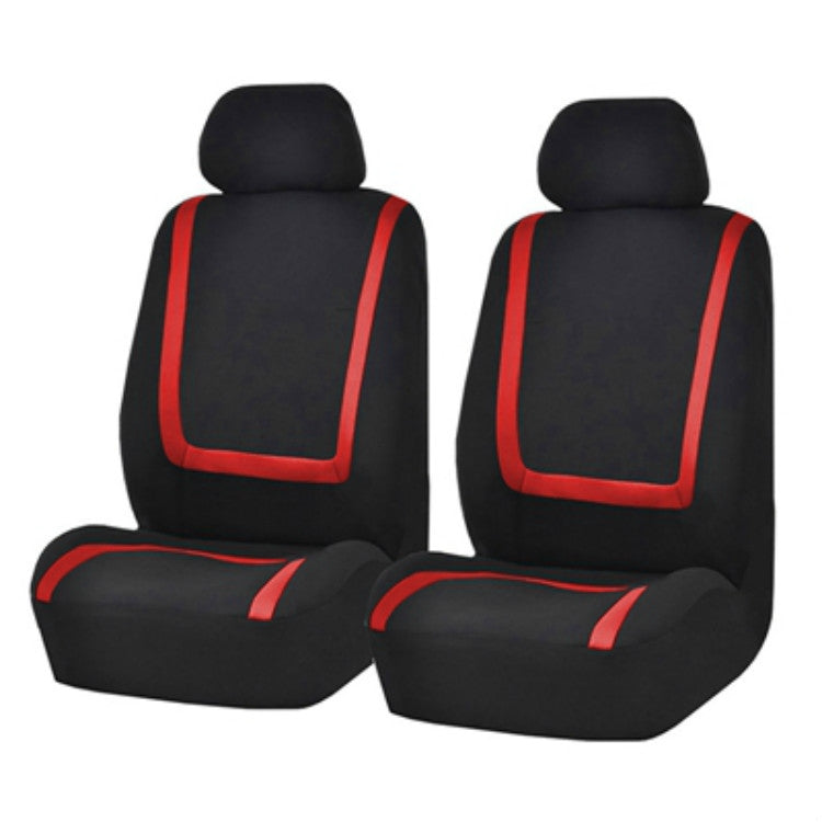 Universal Car Seat Cover Polyester Fabric Automobile Seat Covers Car Seat Cover Vehicle Seat Protector Interior Accessories 4pcs Set Red by buy2fix