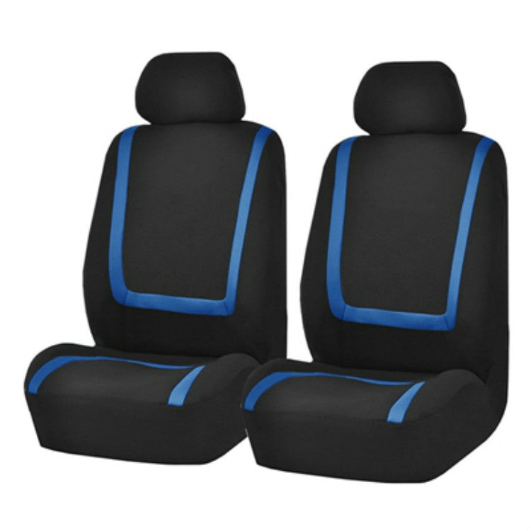 Universal Car Seat Cover Polyester Fabric Automobile Seat Covers Car Seat Cover Vehicle Seat Protector Interior Accessories 4pcs Set Blue by buy2fix