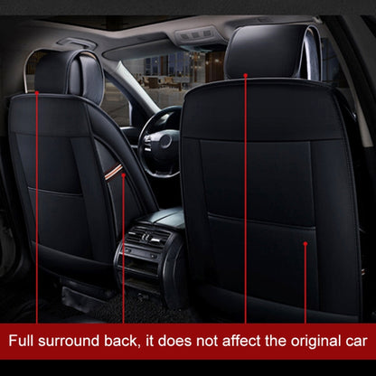 Universal PU Leather Car Seat Cover Black White by buy2fix
