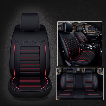 Universal PU Leather Car Seat Cover Black Red by buy2fix