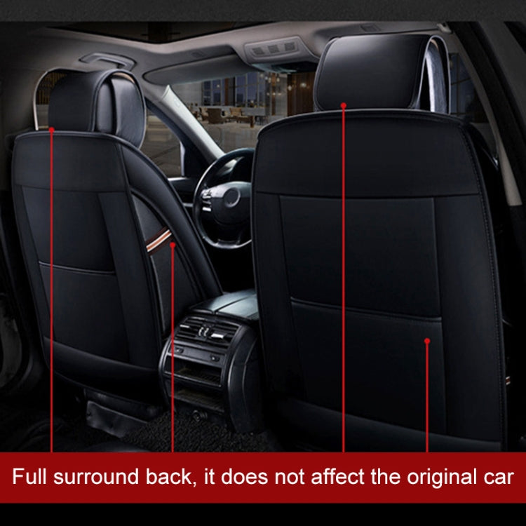 Universal PU Leather Car Seat Cover Black White Deluxe by buy2fix